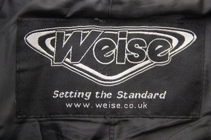 WEISE BLACK LEATHER BIKER TROUSERS WITH CE KNEE ARMOUR WAIST 36"/LEG 27" (SHORT)
