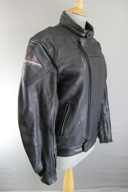 CLASSIC SWIFT LEATHERS BLACK BIKER JACKET 38 INCH