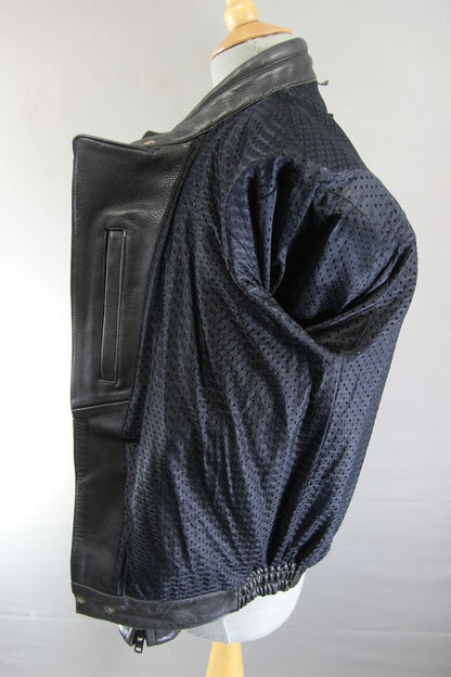 CLASSIC SWIFT LEATHERS BLACK BIKER JACKET 38 INCH